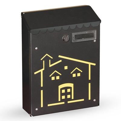 Cassetta postale antracite verniciata a polvere h 29 cm montaggio a parete