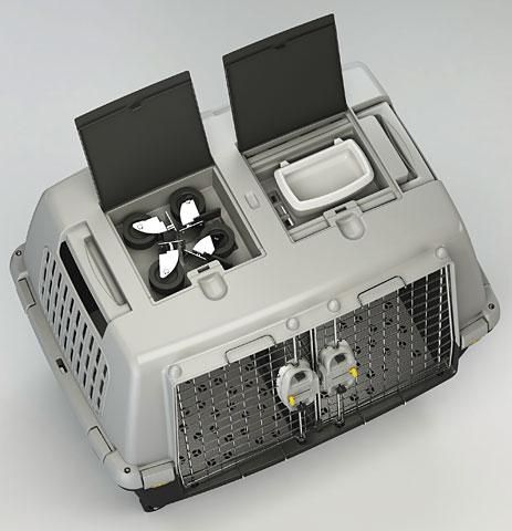 Trasportino in resina per cani e gatti "Gulliver Turing" con apertura laterale