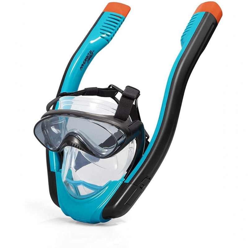 Maschera con boccaglio hydro-pro flowtech per immersioni e snorkeling da adulti
