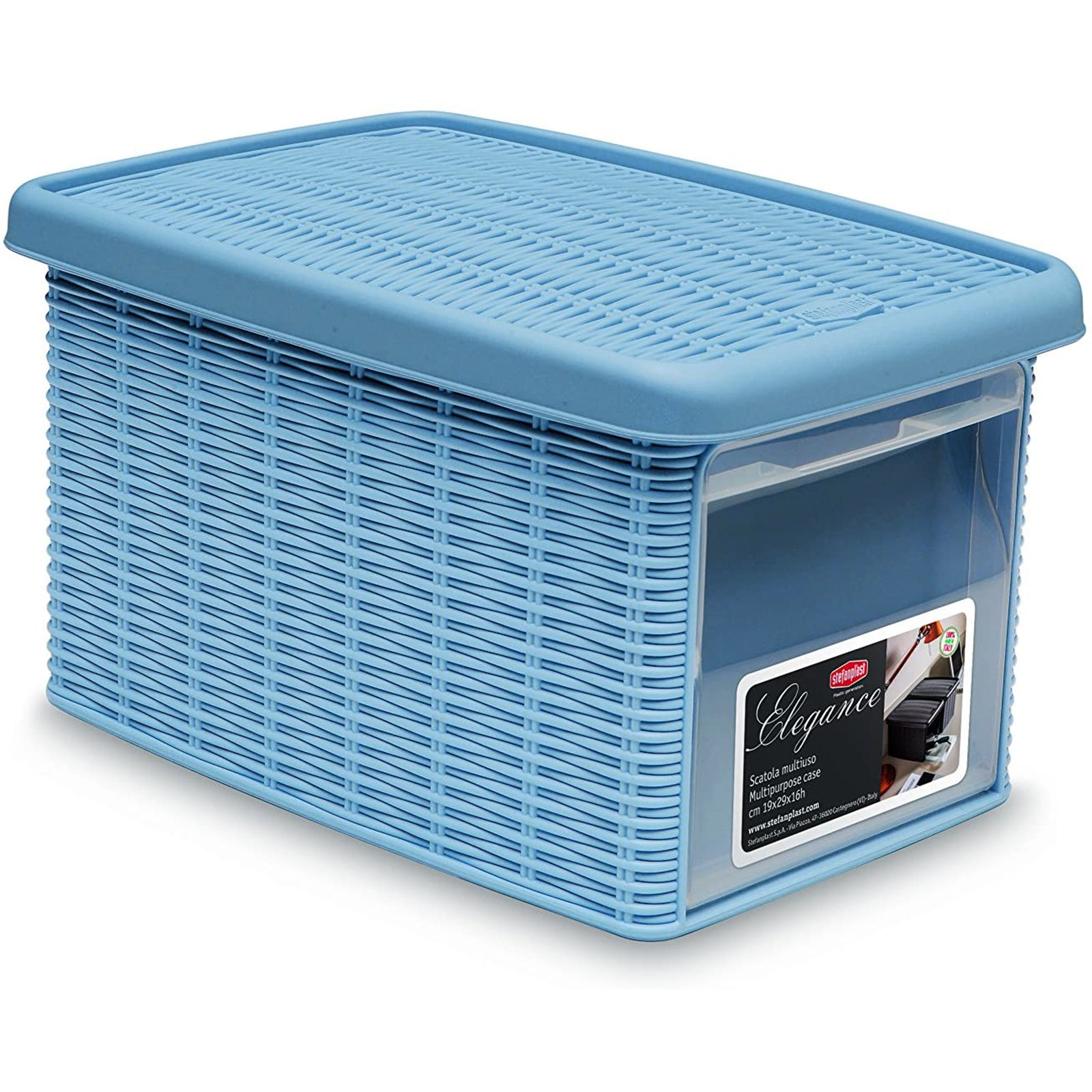 Scatola multiuso "Elegance" in plastica con apertura frontale per uso casalingo