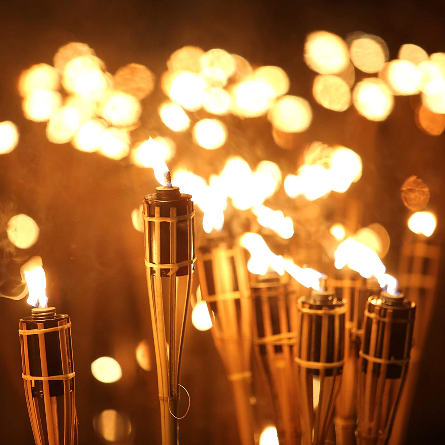 Olio profumato alla citronella per torce e lampade in bambù antizanzare lt1