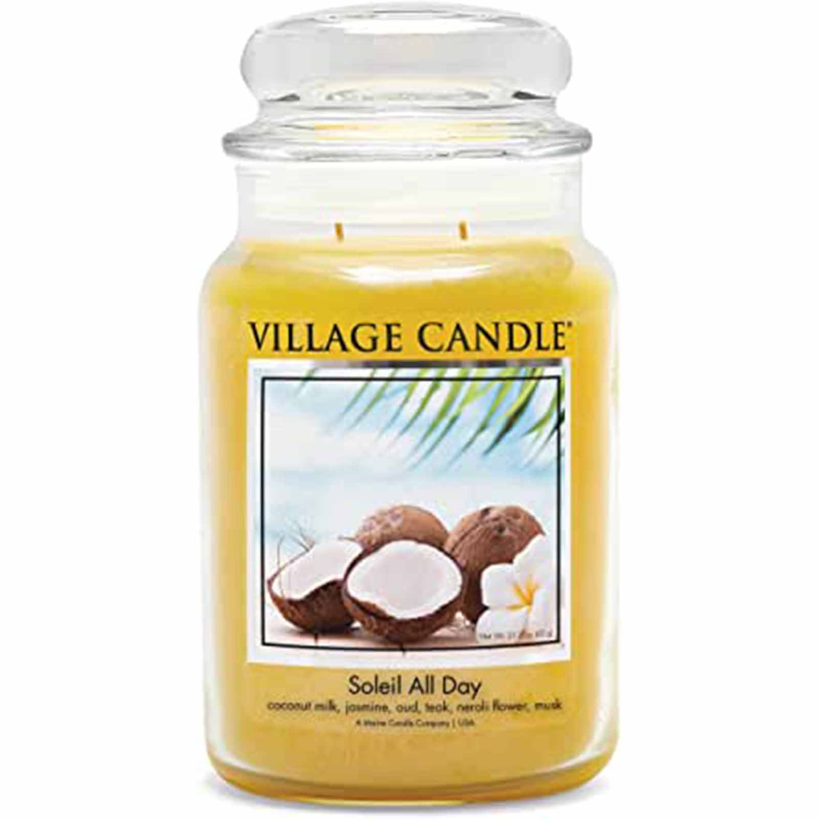 Candele profumate "Village Candle" profumatore per ambienti, Giara in vetro 730 gr, 26 once