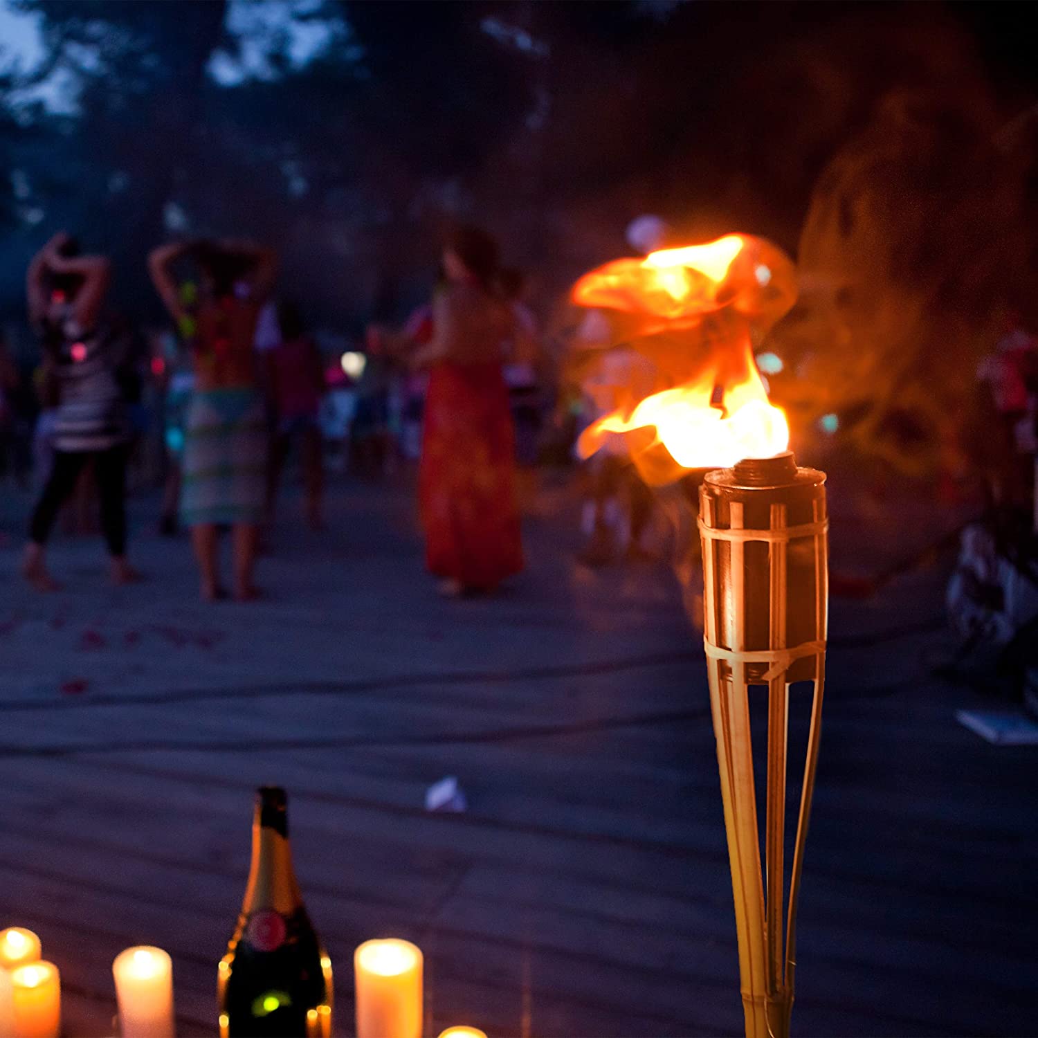 Olio profumato alla citronella per torce e lampade in bambù antizanzare lt1