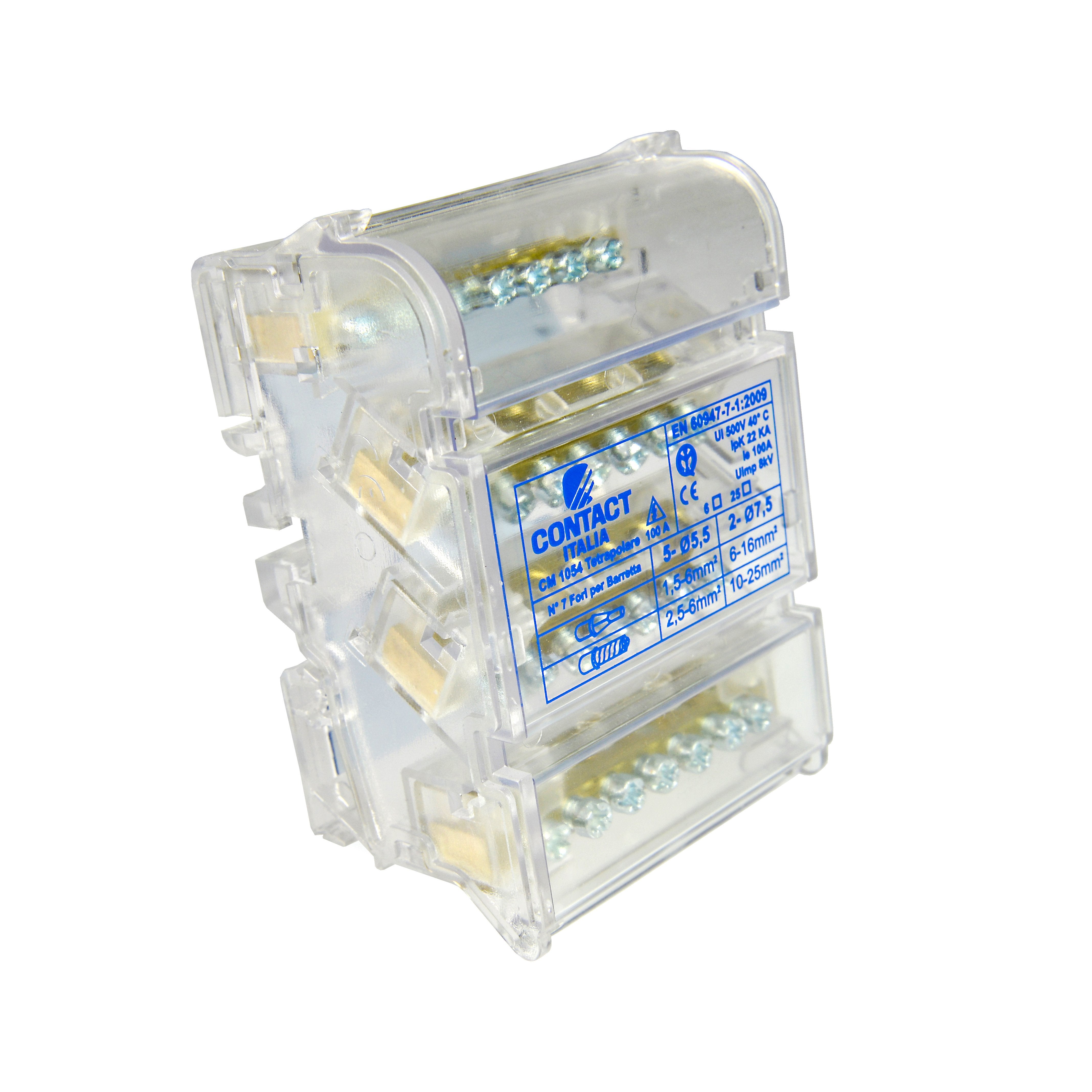 Morsettiere di distribuzione bipolari/tetrapolari, per collegamento cavi elettrici