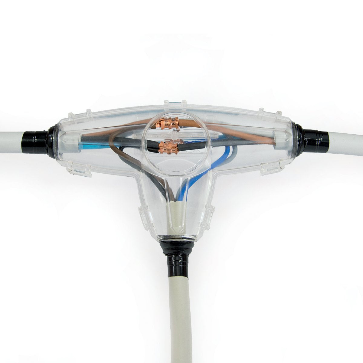 Giunti a T in resina colata per collegamento cavi elettrici e isolamenti