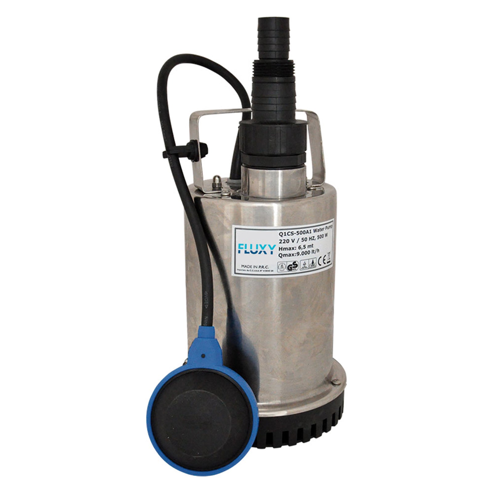 Elettropompa sommergibile in acciaio Inox per drenaggio di acque chiare 750 Watt