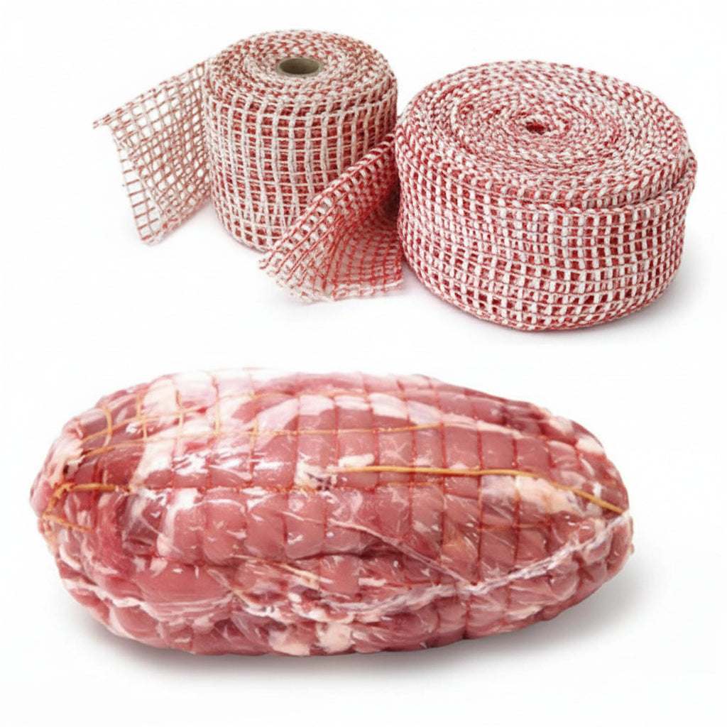 Rete elastica a doppia trama pesante, calza per insaccati e salumi ideali per l' affumicatura e stagionatura
