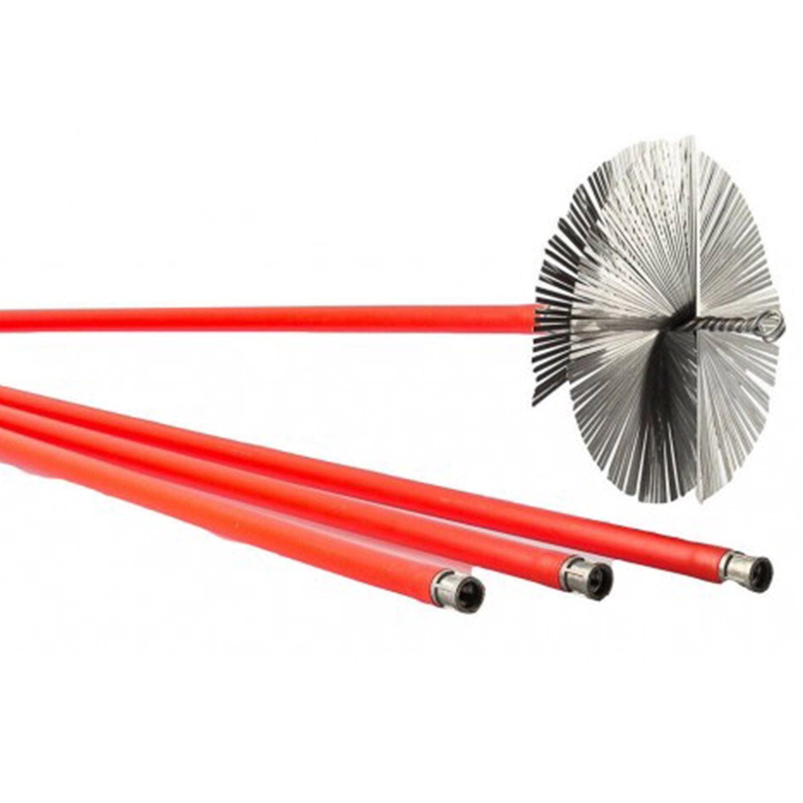Kit Pulizia Per Stufa A Pellet, Scovolo 80 Mm Con Asta Da 2 Mt Spazza Camino Brixo