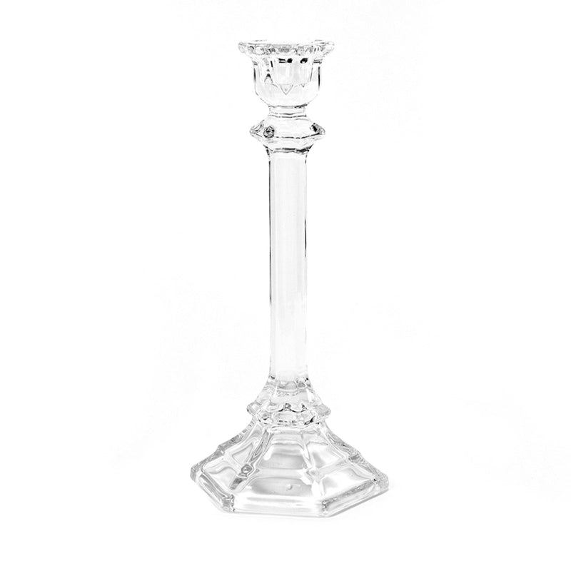 Portacandela 1 posto "Boheme" in cristallo h 23.5 cm candelabro elegante alto