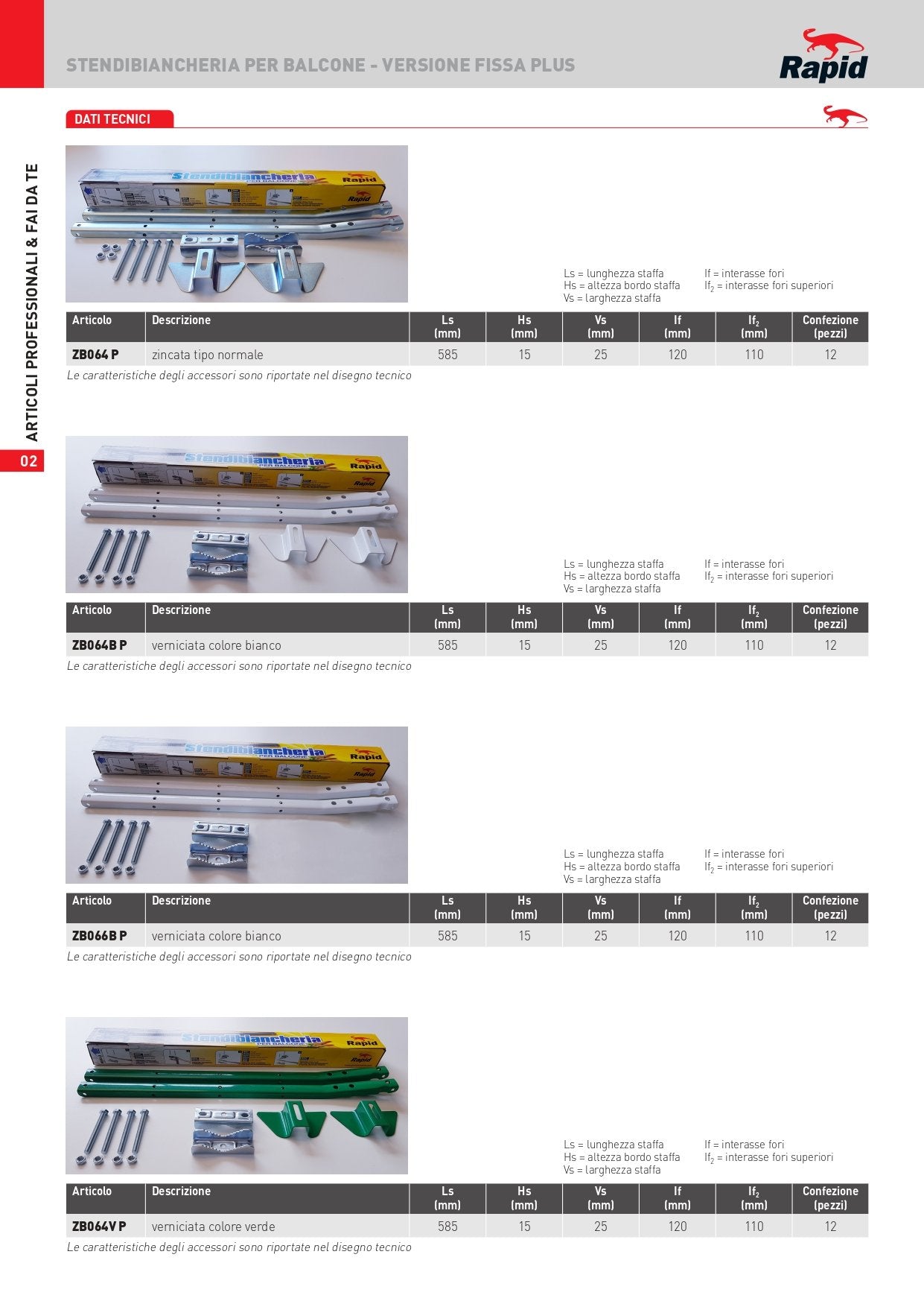 Stendibiancheria Giussani Rapid per balcone  in acciaio alta qualità