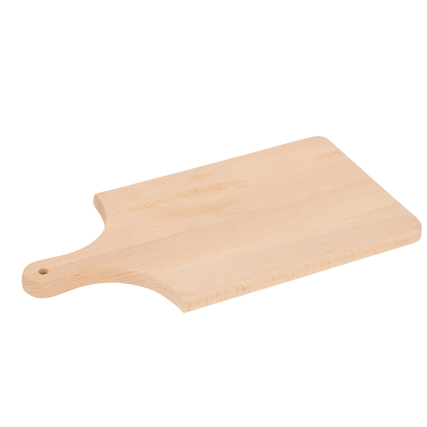 Tagliere rettangolare da portata con manico in legno di faggio per alimenti