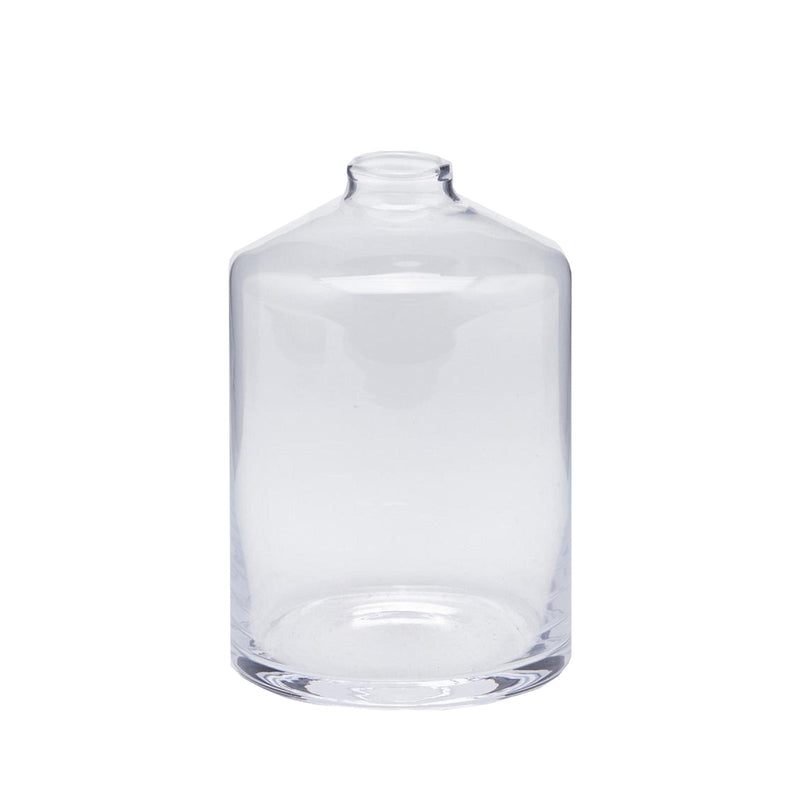 Vaso contenitore in vetro trasparente per profumatore ambiente e portafiori