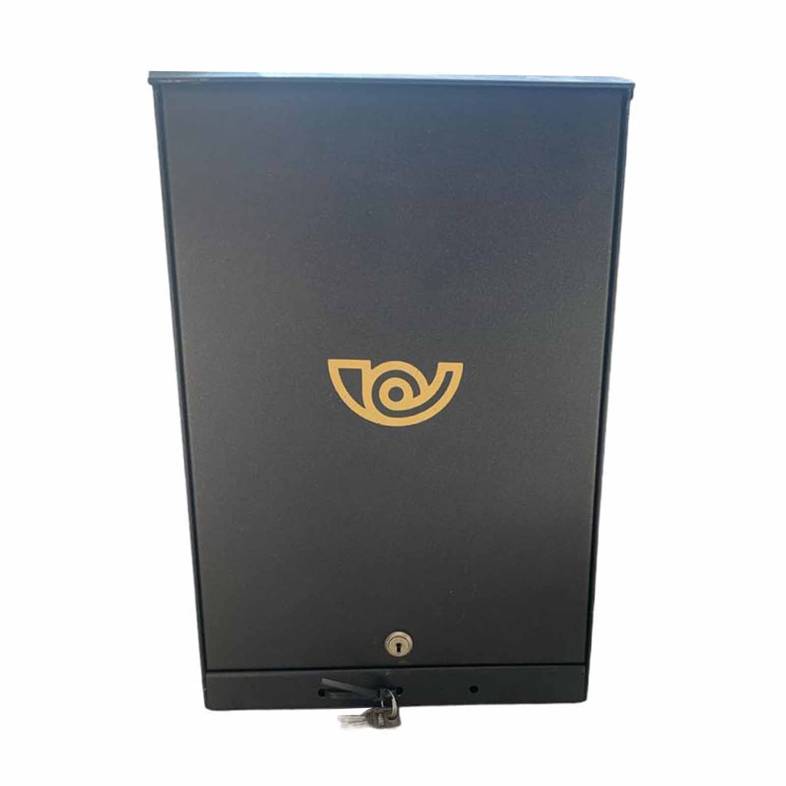 Cassetta postale antracite verniciata a polvere h 40 cm montaggio a parete