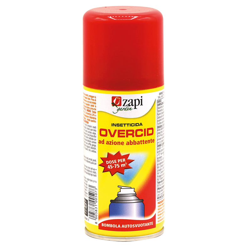 Insetticida spray autosvuotante "Overcid" per tarli, scarafaggi, formiche ed acari 150 ml