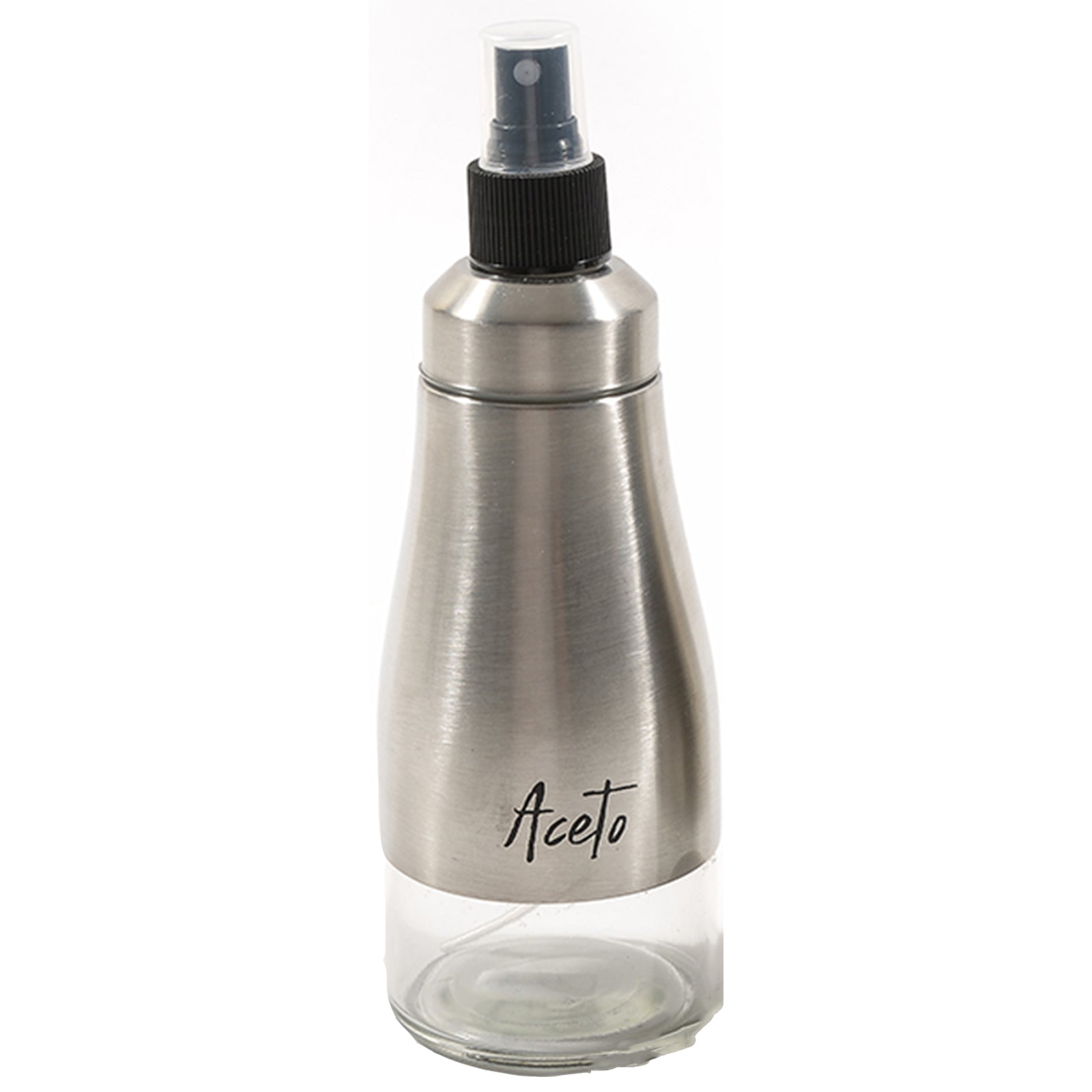 Oliera ed Acetiera Spray in Vetro con struttura in Acciaio Inox 300 ml