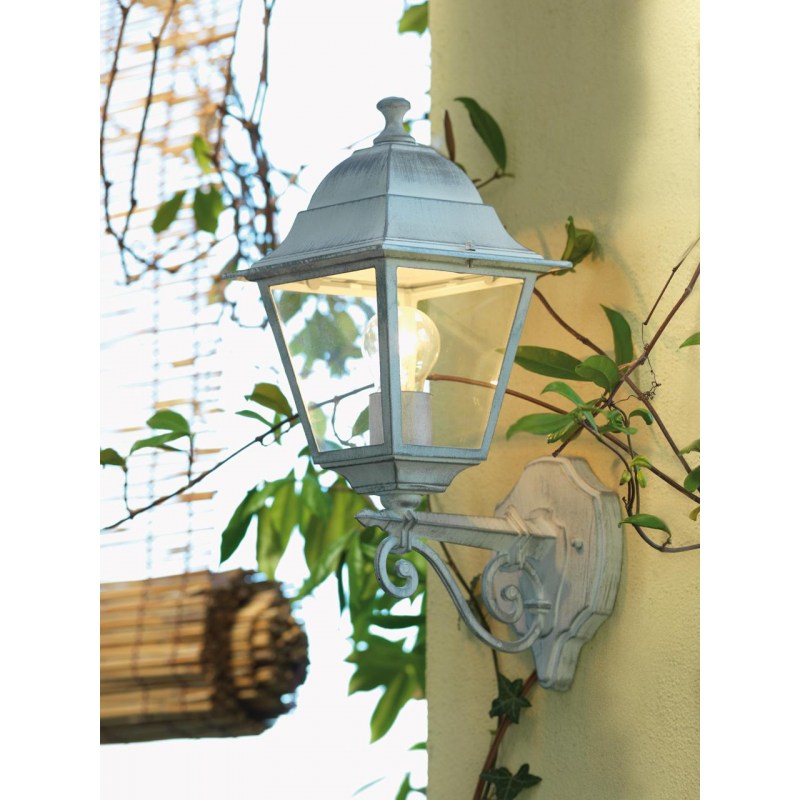 Lanterna da parete "Old Bianco" lampada da esterno in alluminio anticato 60 w