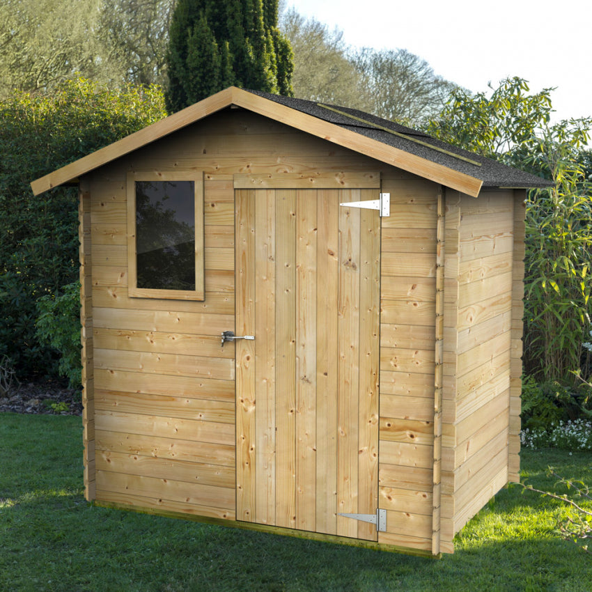 Casetta in legno con porta finestrata deposito da giardino "Made in Italy" 198 x 130 x h 205 cm