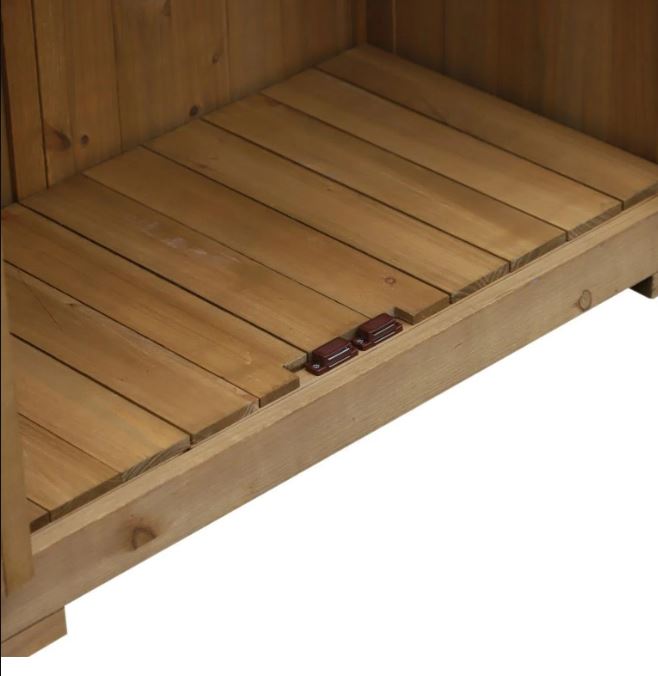 Capanno per attrezzi ed utensili da giardino con 4 scompartimenti in legno di Abete "Made in Italy"