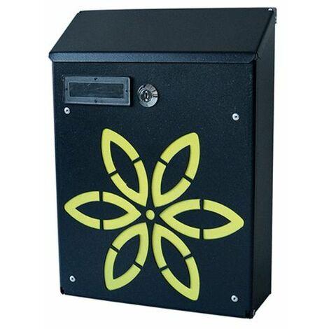 Cassetta postale antracite verniciata a polvere h 29 cm montaggio a parete