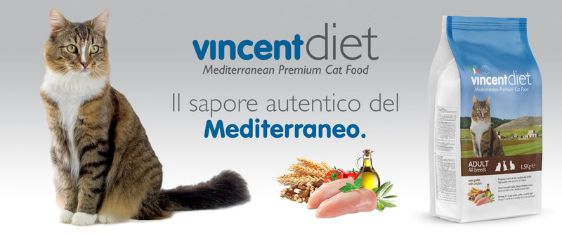 Crocchette Vincent per gatti My Diet 1,5 kg a base di pollo, cereali e verdura