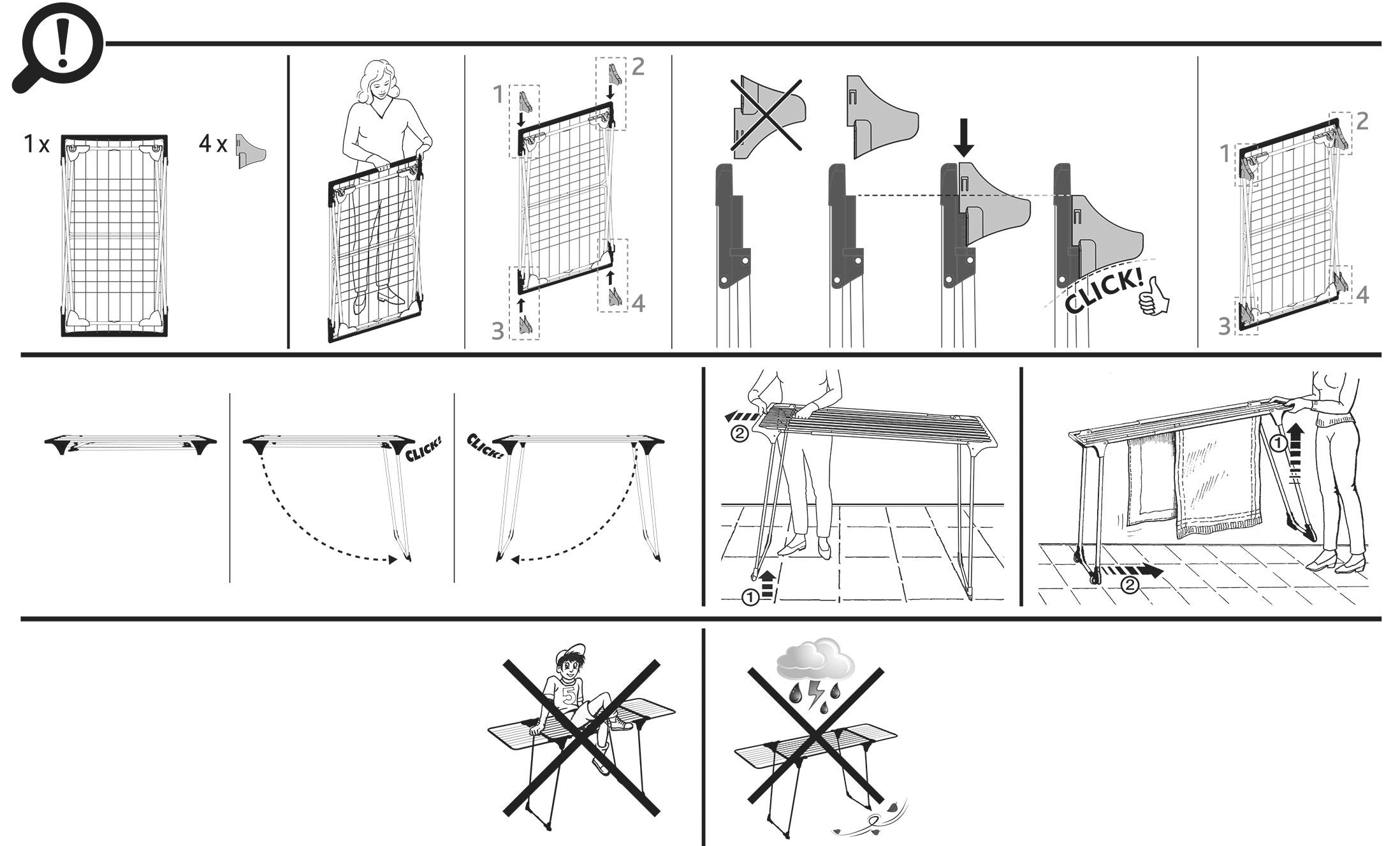Stendibiancheria Gimi "Dinamik 30" da pavimento stendino in acciaio Inox con ali argento e blu 20 mt