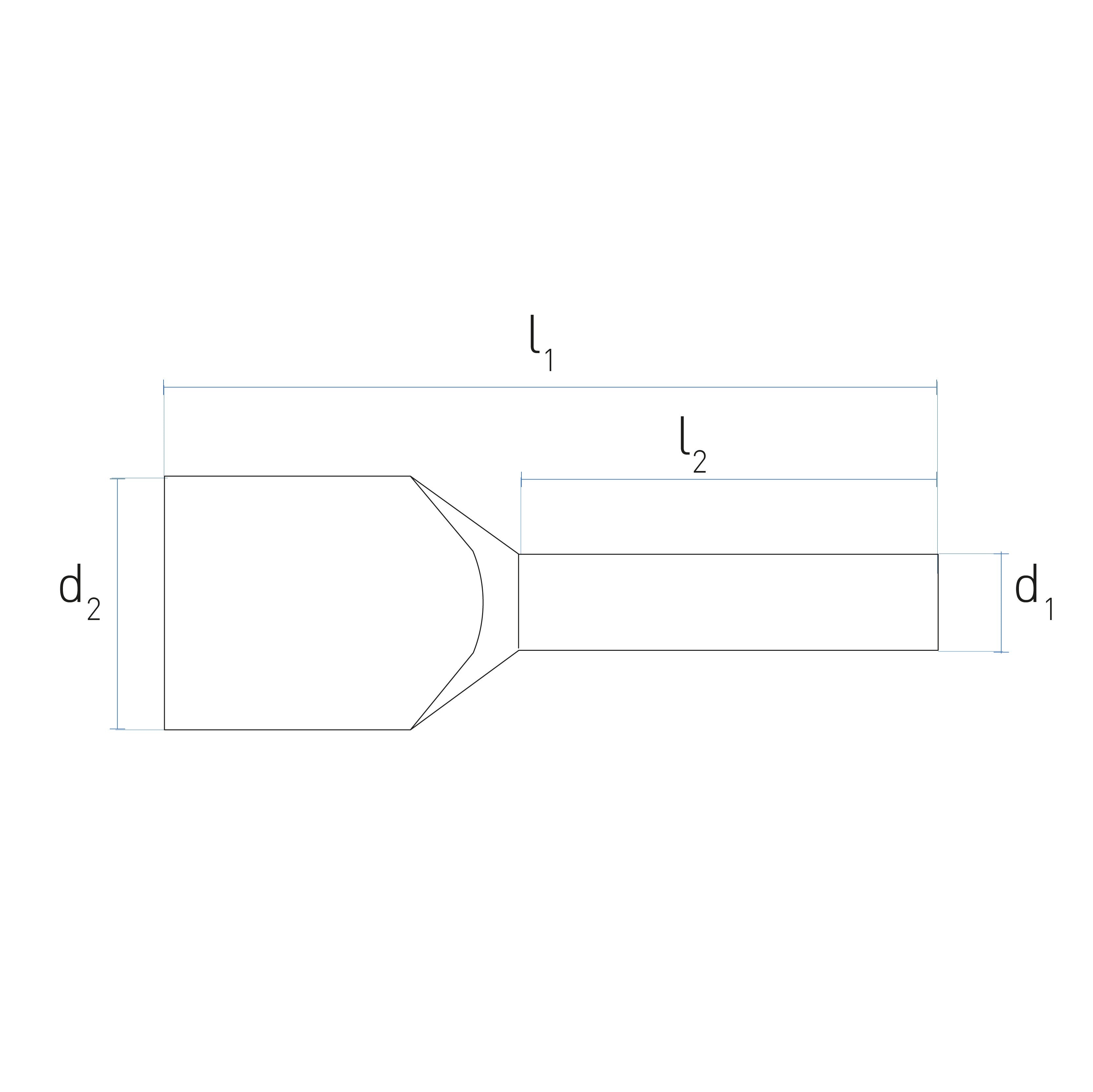 Terminale isolato a tubetto per cavo doppio, per collegamento cavi elettrici