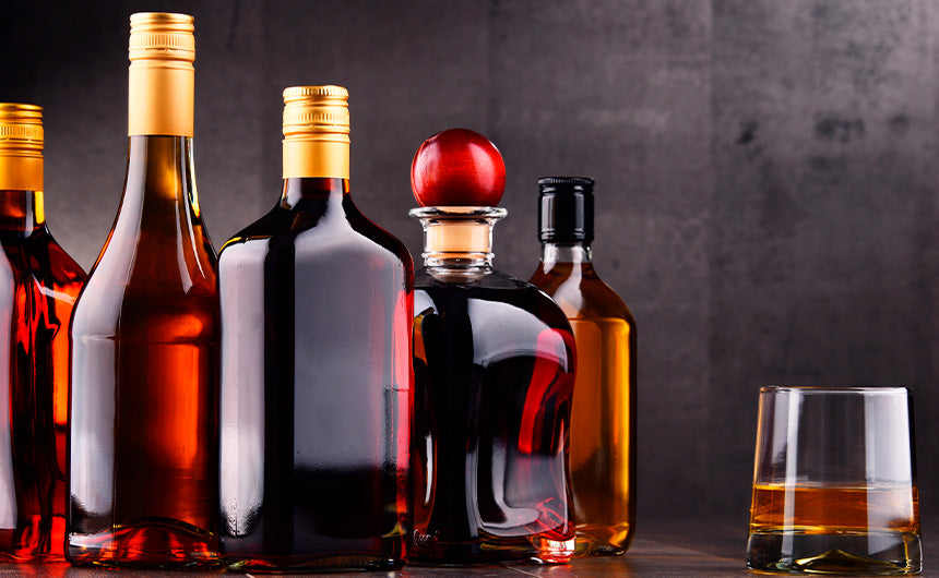 Bottiglia in vetro per distillati e liquori "Palazzo" capacità da 500 mL