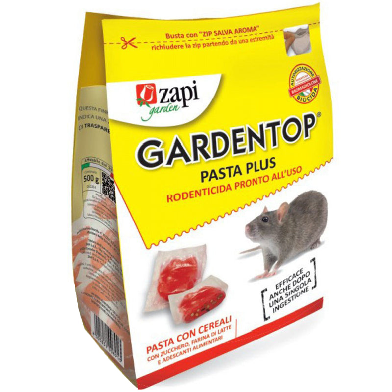 Esca topicida "Garden top pasta Plus" bocconi per topi, ratti e arvicole veleno rodenticida 1,5 kg