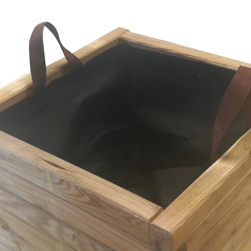 Fioriera in legno naturale per recinzioni giardino e terrazzo 40 x 40 x h 30 cm