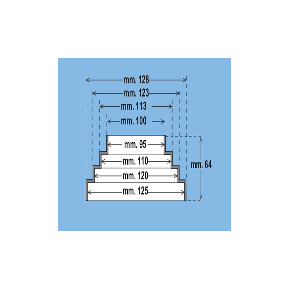 Riduzione a cono per tubo aerazione canalizzata sezione Tonda in ABS