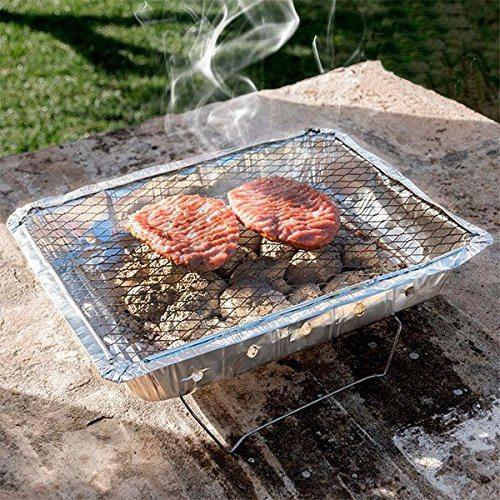 Barbecue monouso con brichetti fornello pronto con accedifuoco 31 x 25 cm