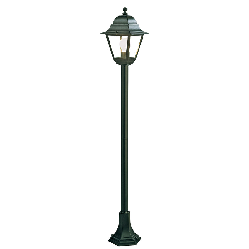 Lampione con colonna "Old" lampada da esterno in alluminio anticato h 121 cm