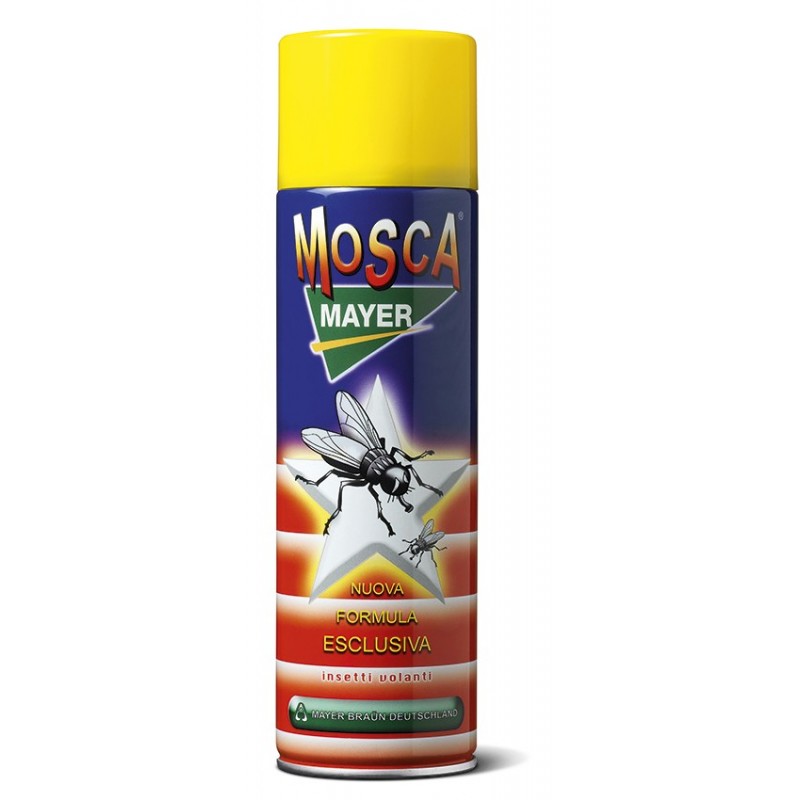 Insetticida areosol "Mayer" insetti volanti, zanzare mosche da interno per casa e ufficio 500 ml
