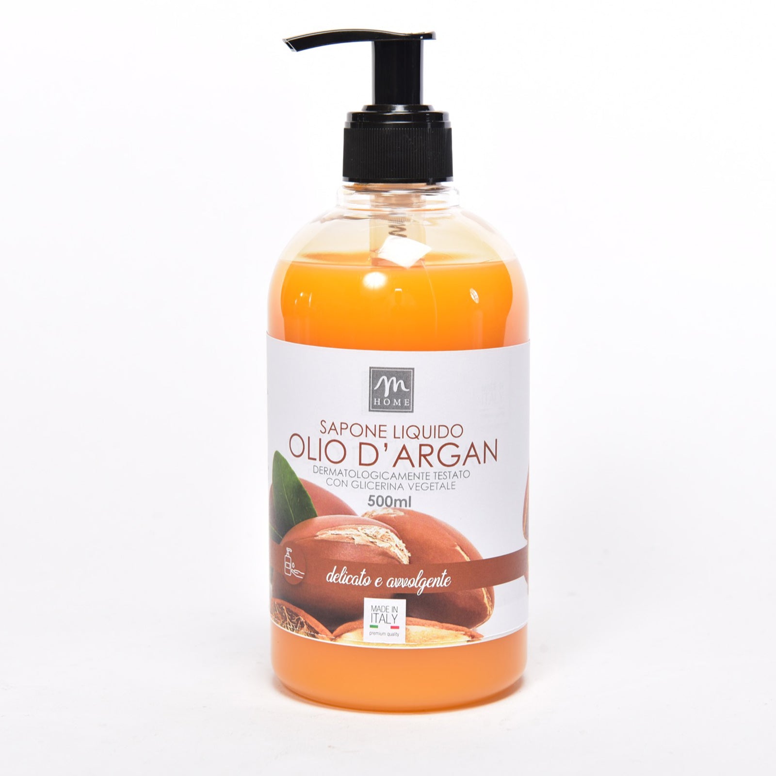 Dispenser di Sapone liquido da 500 mL profumato dermatologicamente testato con glicerina vegetale