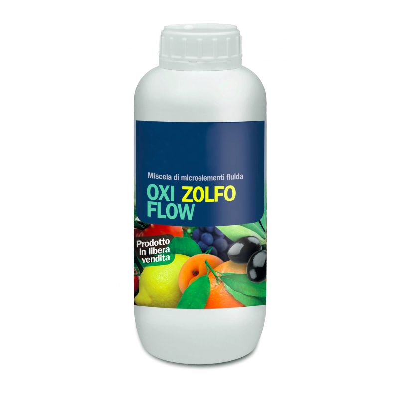 Fungicida liquido ad azione antiperonosporica "Oxi Zolfo Flow" per la difesa della vite ed ortaggi 1 kg