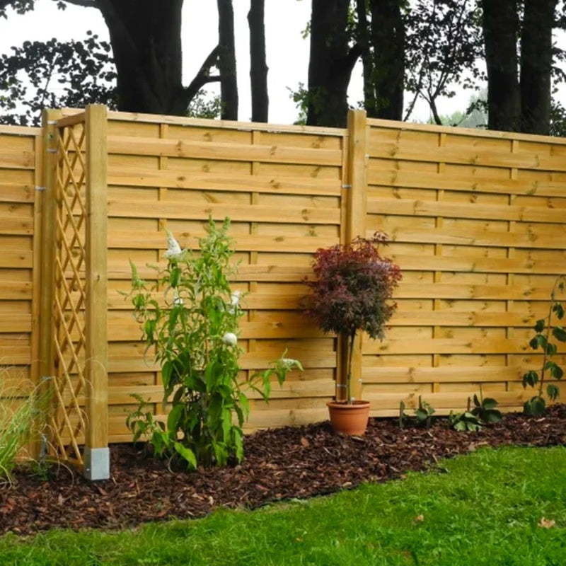 Pannello grigliato in legno di pino naturale barriera per recinzioni 90 x h 180 cm