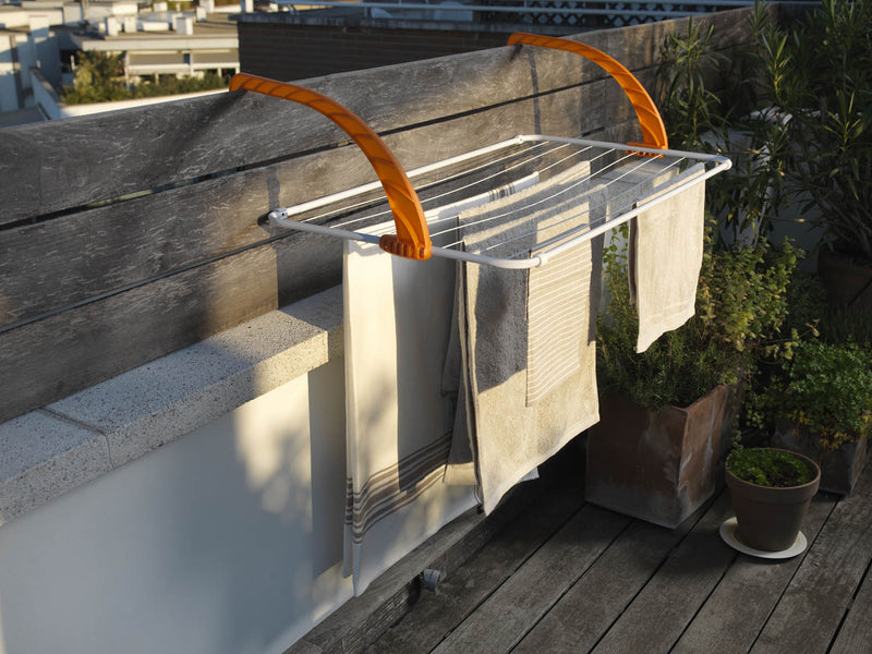 Stendibiancheria "POLAR 100" da balcone stendino in acciaio antiruggine per balcone con braccia regolabili 10 metri