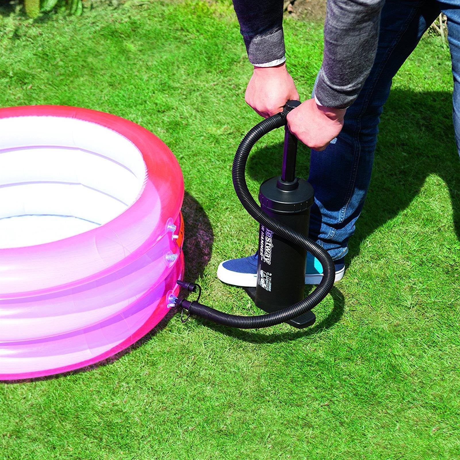 Pompa per gonfiaggio e sgonfiaggio manuale per materassini e piscine gonfiabili