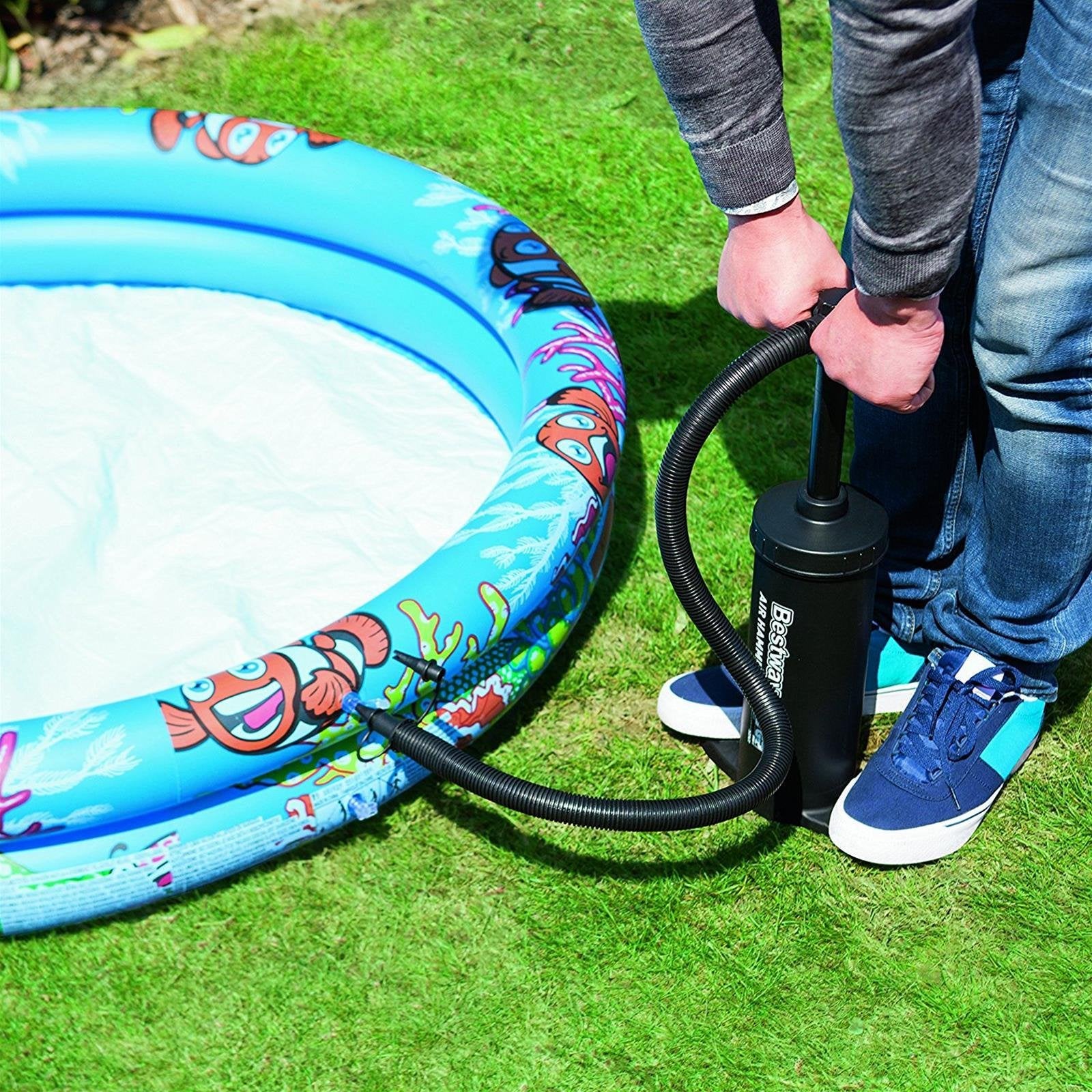 Pompa per gonfiaggio e sgonfiaggio manuale per materassini e piscine gonfiabili