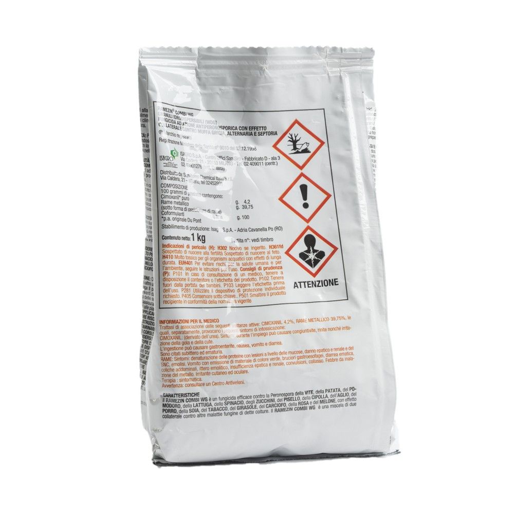 Fungicida ad azione antiperonosporica "Cimoter Rame Wg" per la difesa della vite ed ortaggi 1 kg