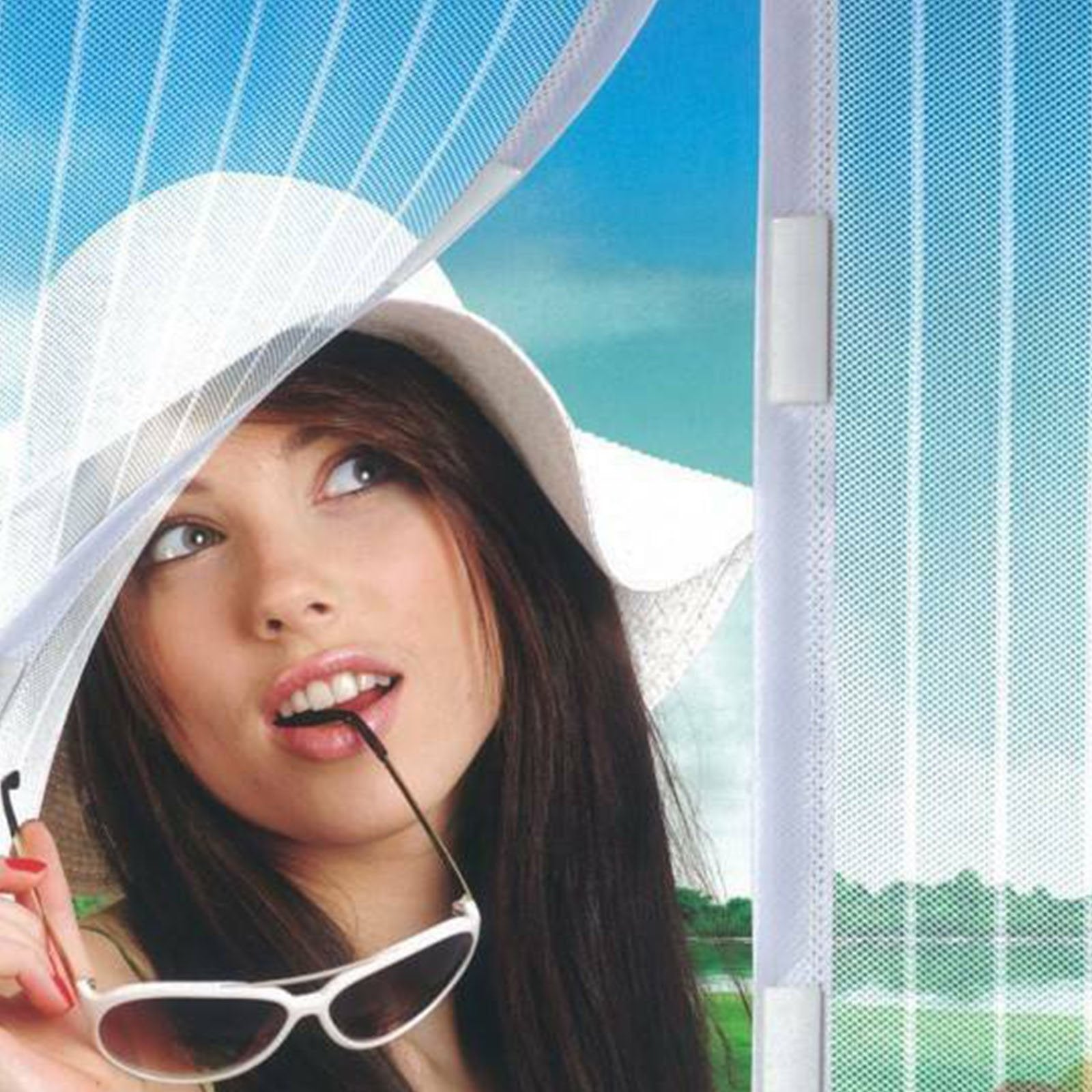 Zanzariera magnetica in poliestere per porta