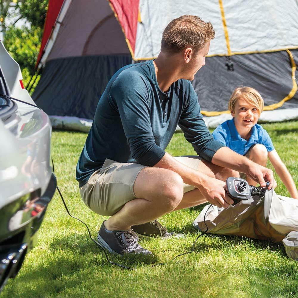 Pompa per gonfiaggio e sgonfiaggio presa accendisigari 12 v per materassini e piscine gonfiabili