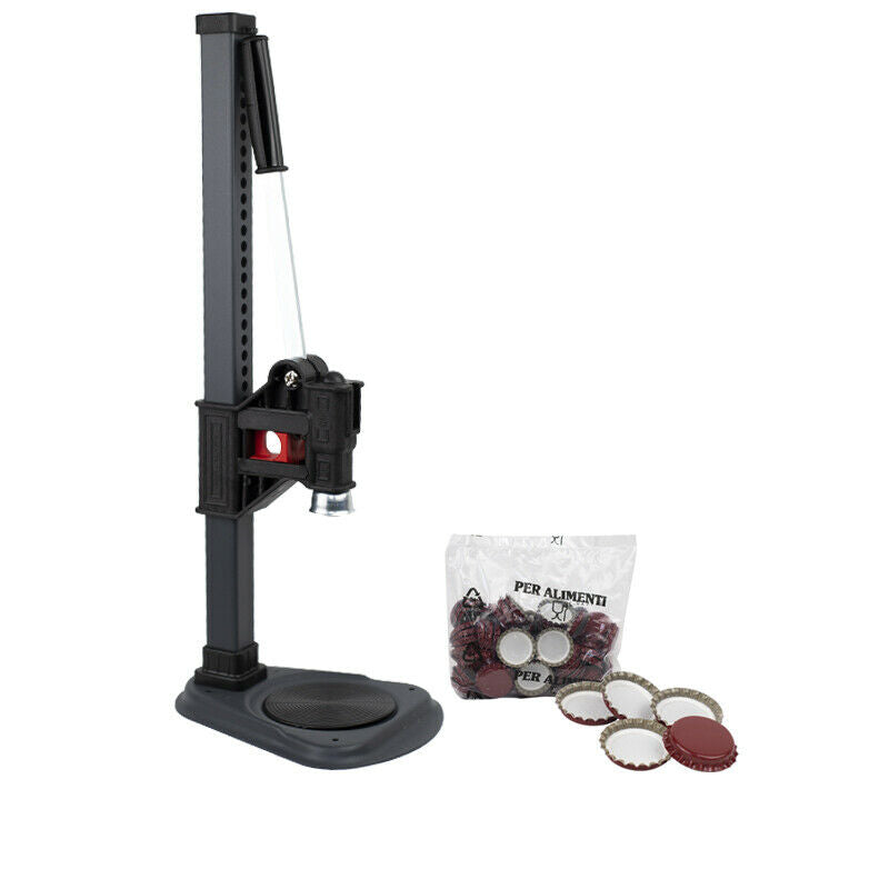 Capsulatrice "Colt Strong" tappatrice a cremagliera colonna per tappi corona da 26 e 29 mm