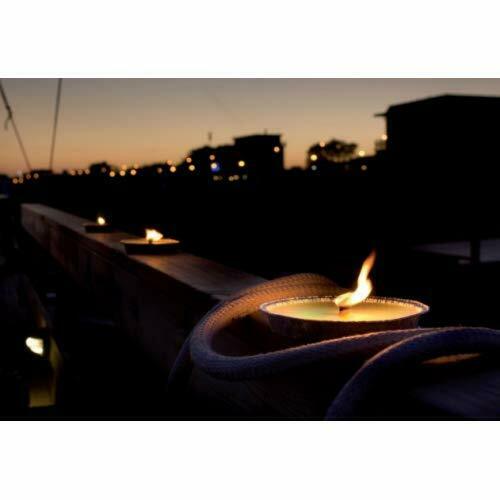 Ceri alla citronella con vaso in stagnola di alluminio segna passi per matrimoni ed eventi Ø 14 cm