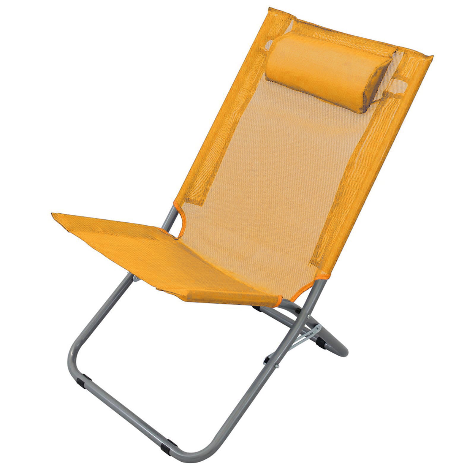 Sedia "Alta steel" in texilene spiaggina da mare pieghevole blu struttura in metallo