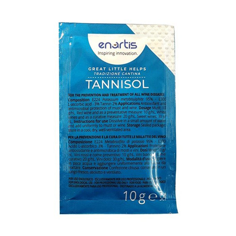 Conservante salva vino Solfotannico in polvere "Tannisol" antisettico ed antiossidante ad uso enologico