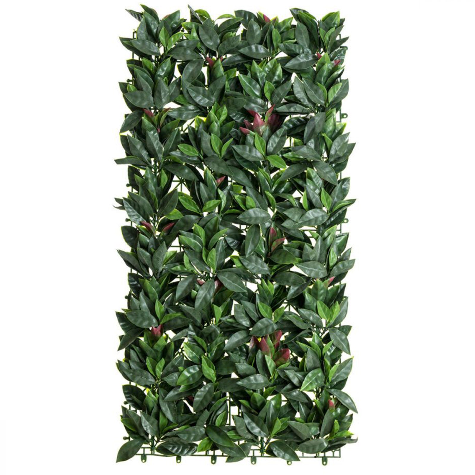 Siepe artificiale 3D Photinia rossa decorazione per balconi e giardino anti uv 1 x 1 Mt