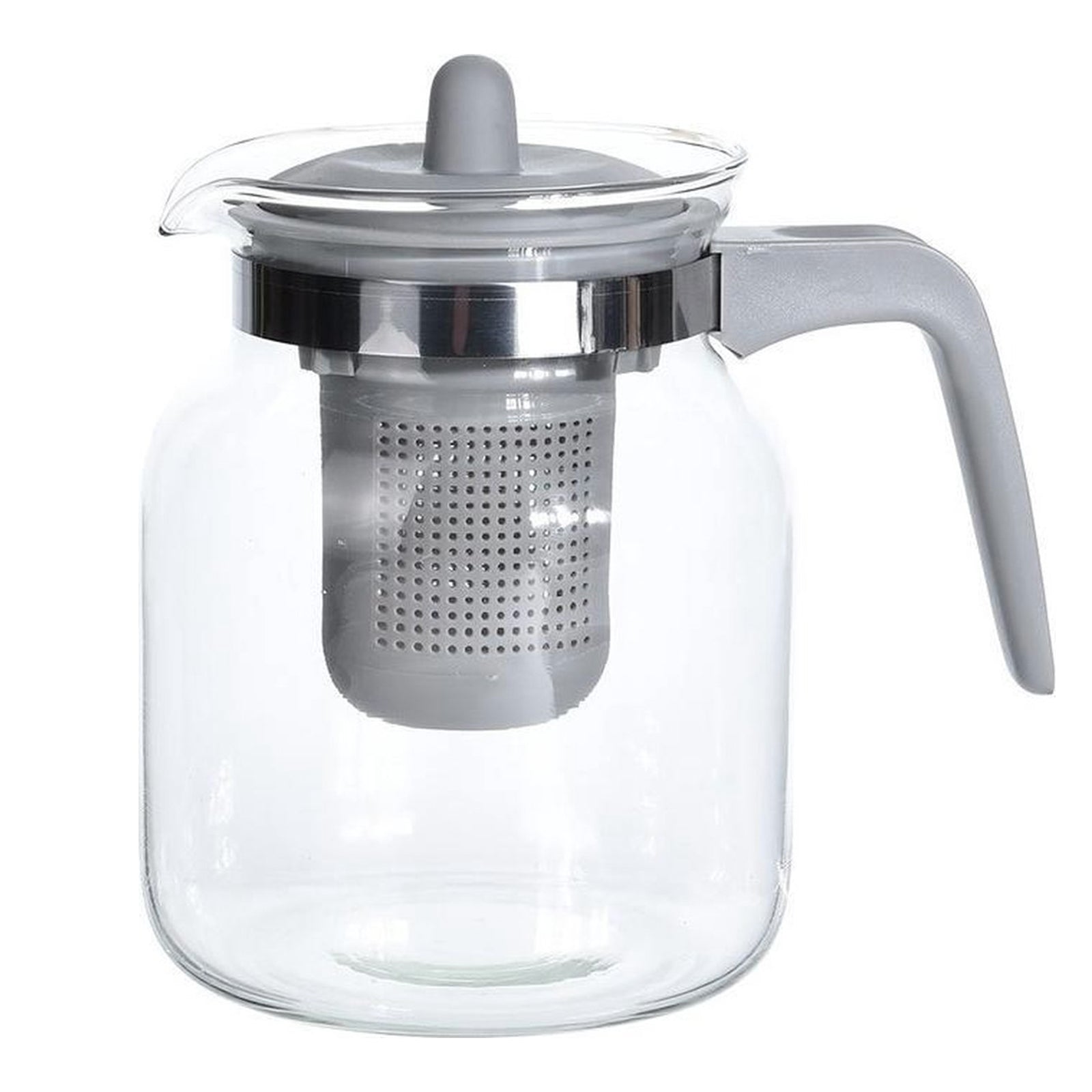 Teiera in vetro per tè caldo con manico in plastica e filtro 1500 ml