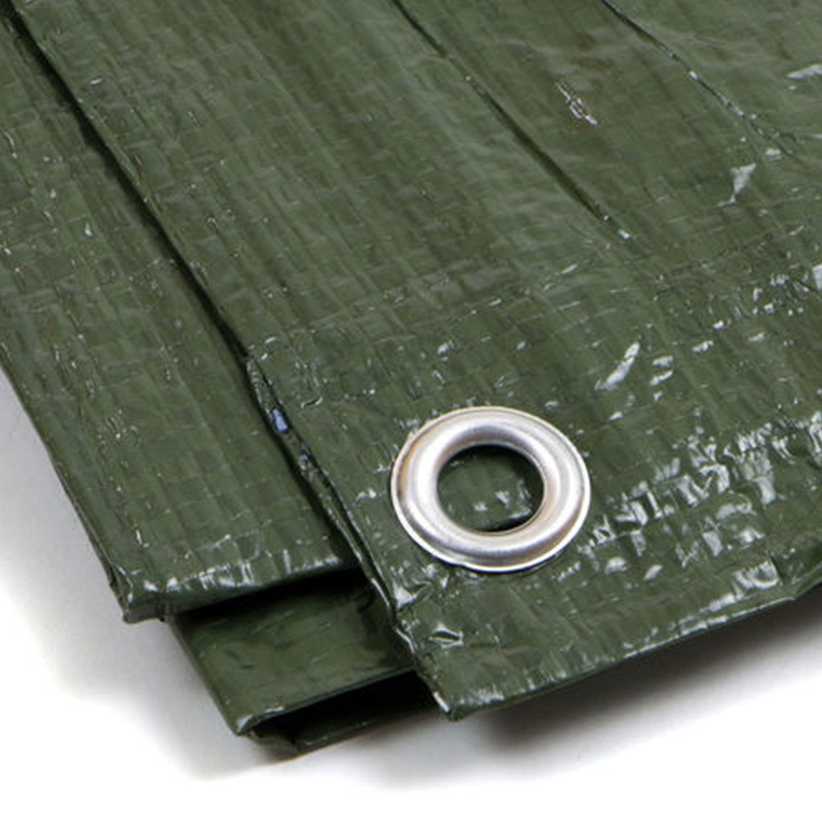 Telo occhiellato impermeabile in polietilene Verde da campeggio 70 gr