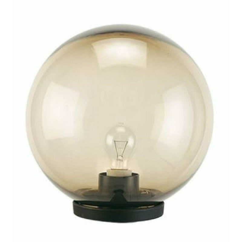 Lanterna per palo "Globo" lampada da esterno Nera con sfera in vetro